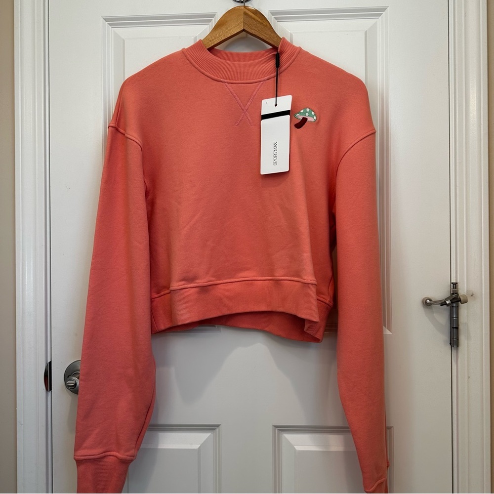 NWT Sportmax Pink Mushroom Sweatshirt Size: Small Spring/Summer